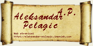 Aleksandar Pelagić vizit kartica